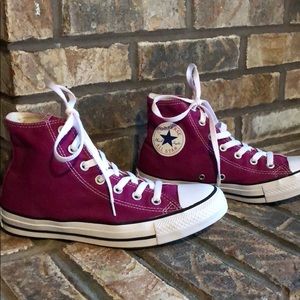 Converse Chuck Taylor Magenta High Tops